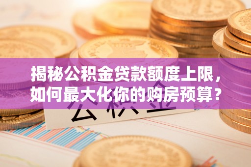 玉林揭秘公积金贷款额度上限，如何最大化你的购房预算？
