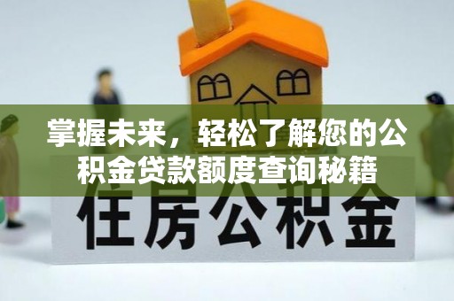 玉林掌握未来，轻松了解您的公积金贷款额度查询秘籍