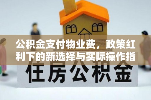 玉林公积金支付物业费，政策红利下的新选择与实际操作指南