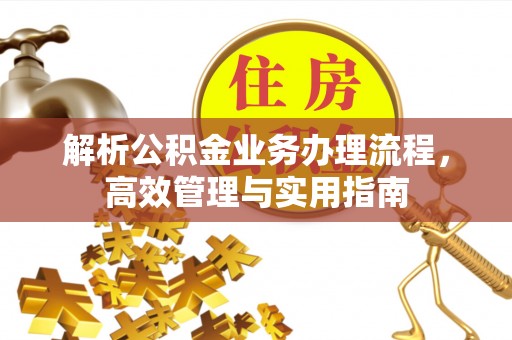 玉林解析公积金业务办理流程，高效管理与实用指南