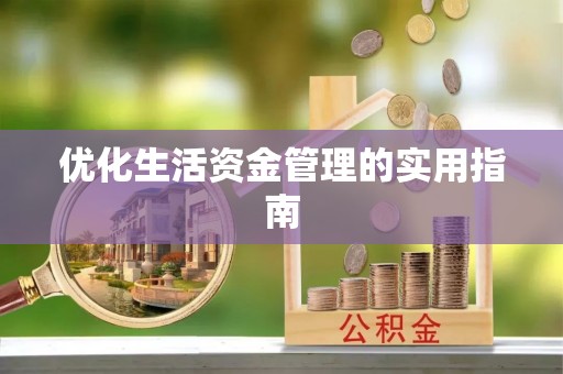 玉林优化生活资金管理的实用指南