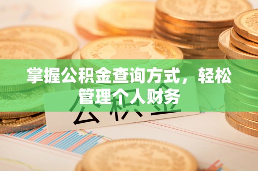 玉林掌握公积金查询方式，轻松管理个人财务