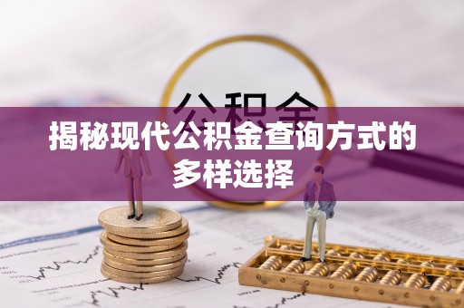 玉林揭秘现代公积金查询方式的多样选择