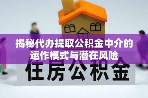 玉林揭秘代办提取公积金中介的运作模式与潜在风险