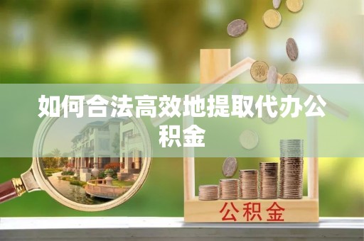 玉林如何合法高效地提取代办公积金