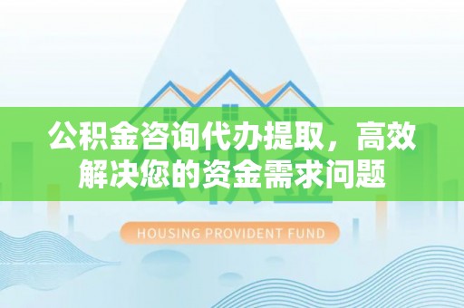 玉林公积金咨询代办提取，高效解决您的资金需求问题